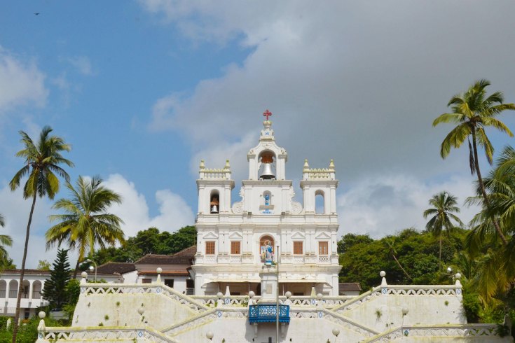 Beautiful altar inside historic Goa church